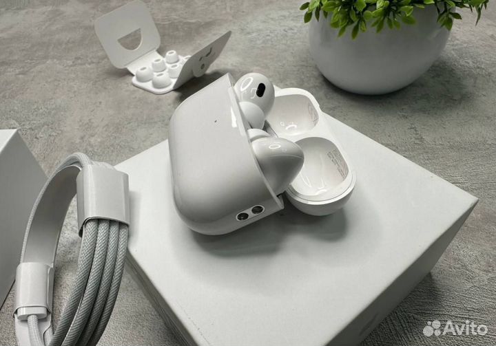 Airpods pro 2 с шумоподавлением type-c подарок