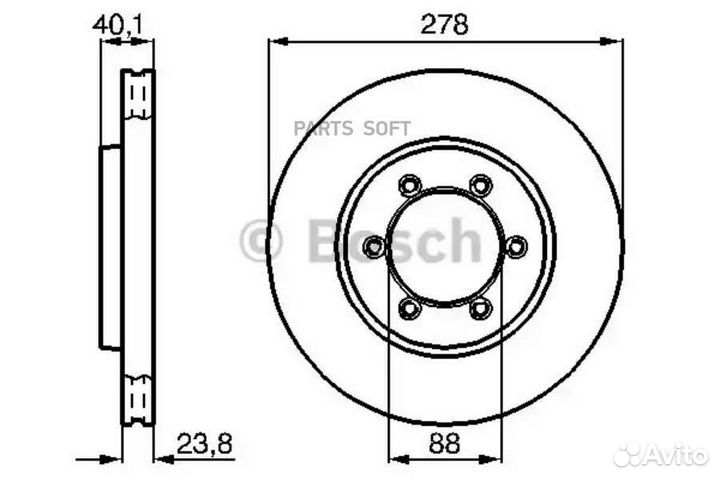 Bosch 0986478967 Тормозной диск