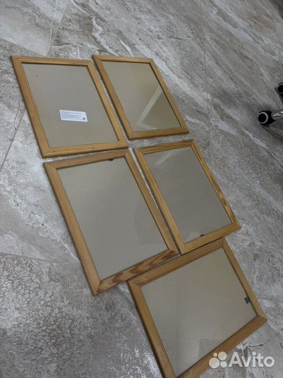 Фоторамки 21*30 IKEA деревянные 5шт