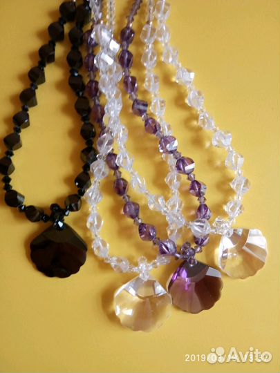 Колье,ожирелье, бусы из фианита. Новое