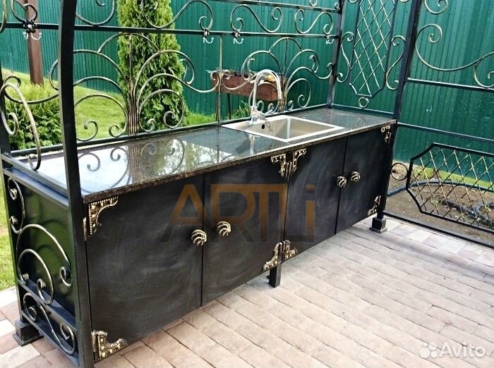 Мангал с печью под казан 