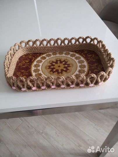 Ваза под печенье, хлеб плетеная