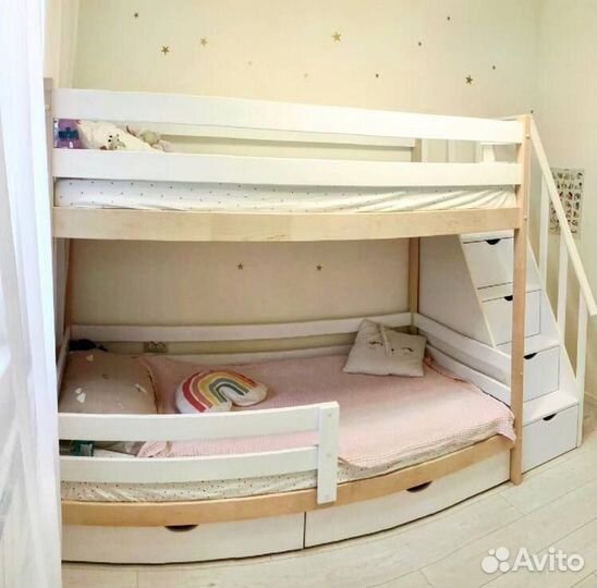 Двухъярусная кровать комбинированная 180х80