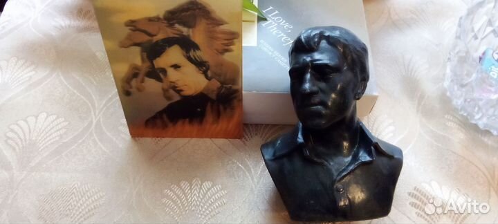 Бюст В.С.Высоцкого, клеймо св, силумин