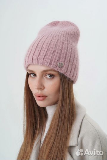 Шапка женская Зимняя Вязаная из Ангоры