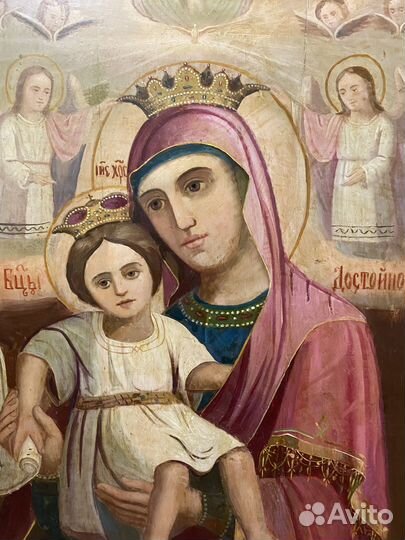 Икона Храмовая Достойно есть Милующая 1927 год