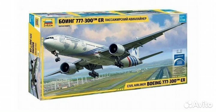 Сборная модель самолета Boeing-777-300 ER Звезда