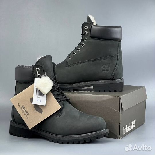 Черные Ботинки Timberland с мехом