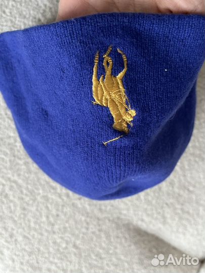 Шапка polo ralph lauren винтаж синяя