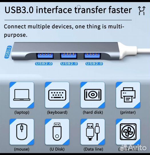 USB type C-концентратор 3,0 OTG