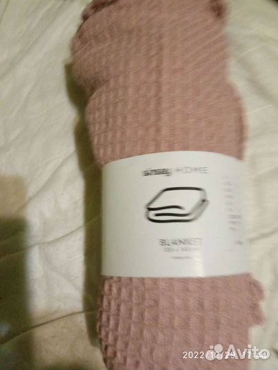 Плед покрывало 120 х140 см новое,хлопок