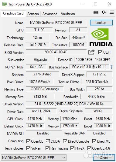 Мощный игровой компьютер, i5-10400, RTX 2060 super