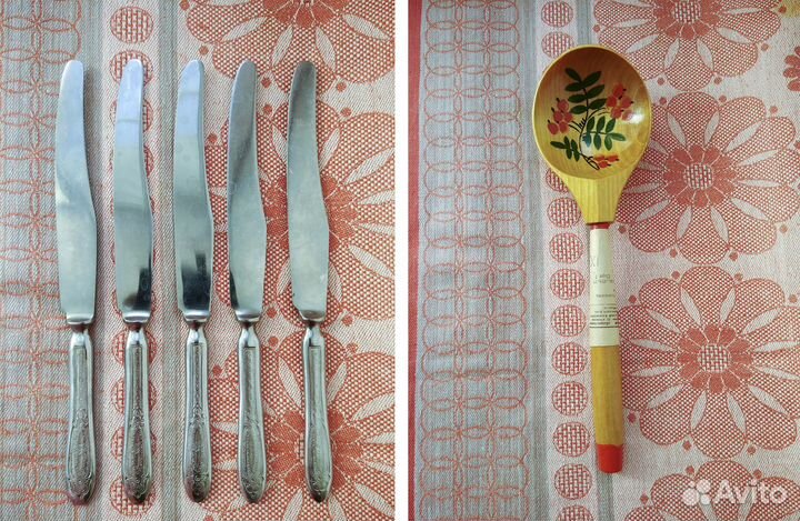 Деревянный половник, набо ножей