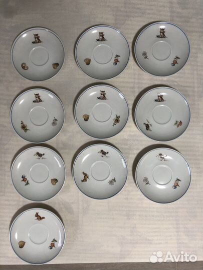 Фарфор из ГДР Кольдиц детская посуда