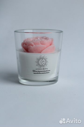 Свечи с цветком розы подарок на день рождения