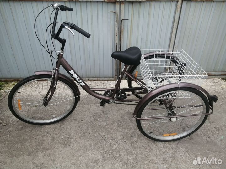 3х колесный велосипед взрослый с корзиной, фермер