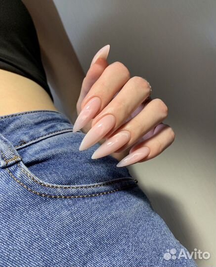 Наращивание маникюр гель лак