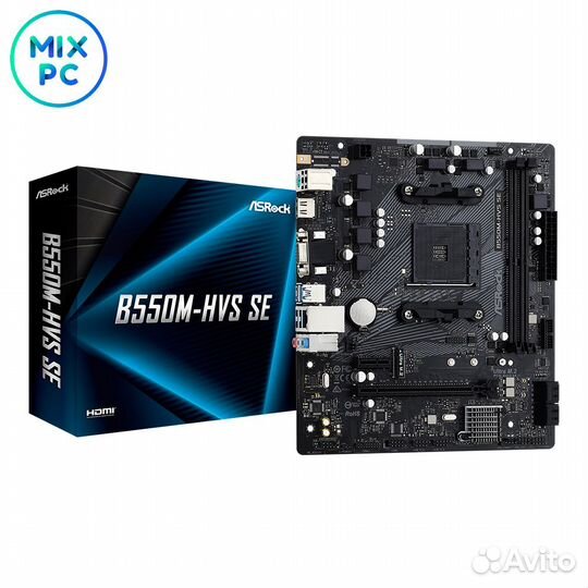 Материнская плата AM4 AsRock B550M-HVS SE
