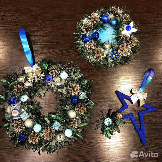 Венок рождественский, декор на Новый год