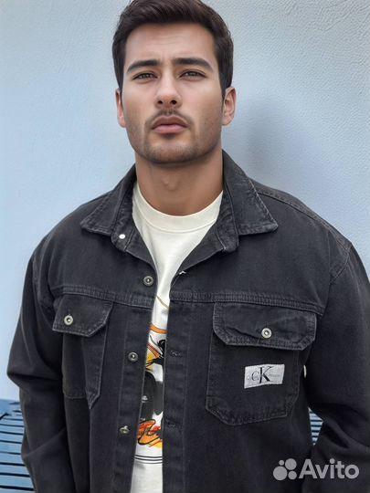 Джинсовая куртка Calvin Klein черная мужская