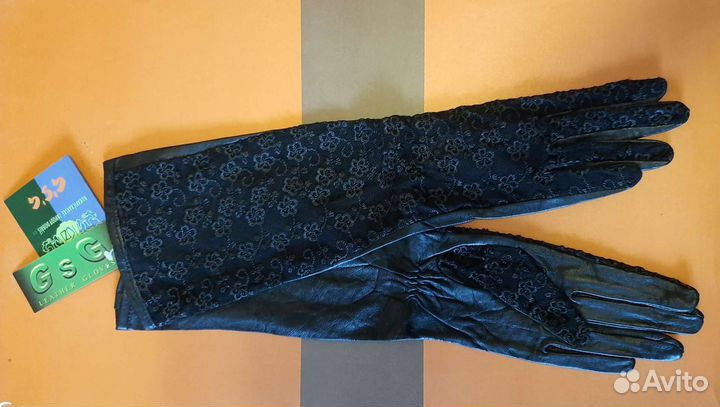 Перчатки женские кожа с гипюром GsG Европа