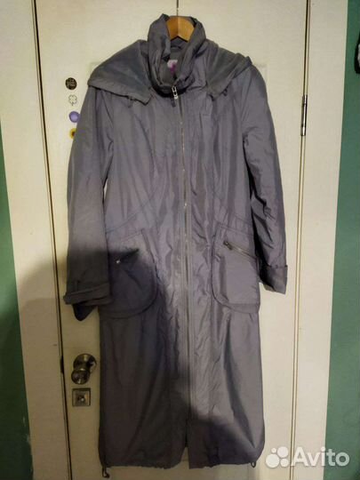 Плащ Осень Новый серо-голубой, 46-48