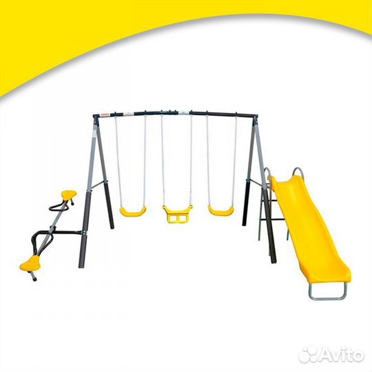 Детский комплекс качели с горкой 74560
