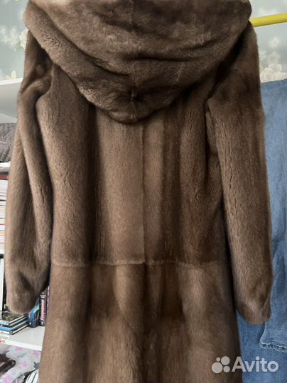 Шуба норковая с капюшоном 46 48