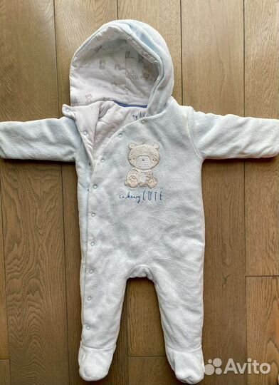 Комбинезон утепленный велюровый mothercare 6-9 mth