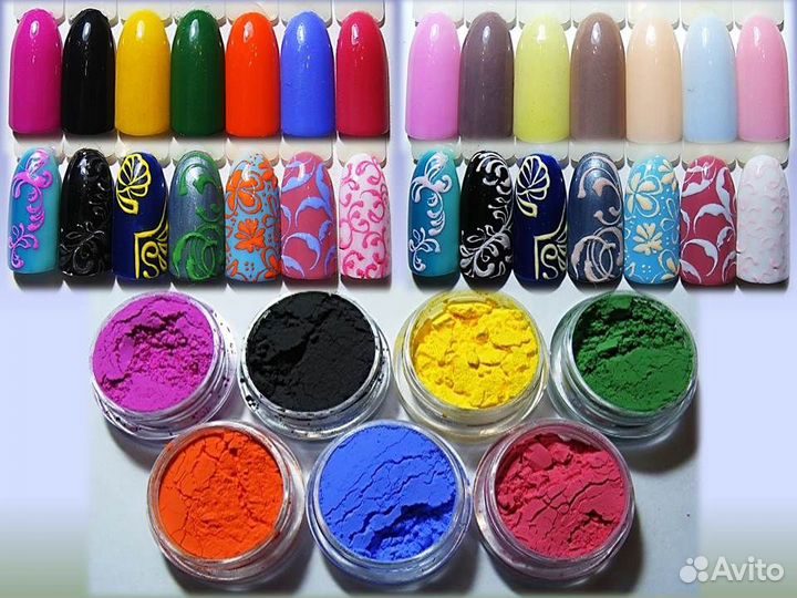 Термо- и фотохромные пигменты для ногтей 7цв