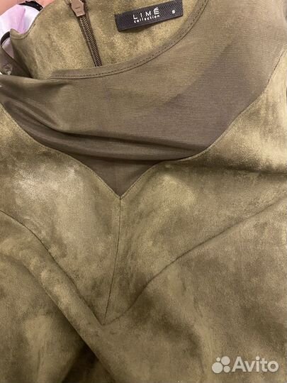 Платье lime под замшу