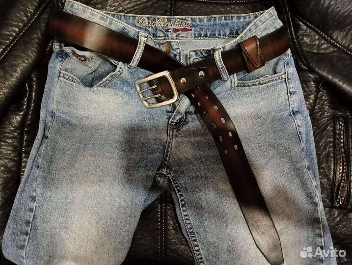 Ремни из натуральной кожи ручной работы