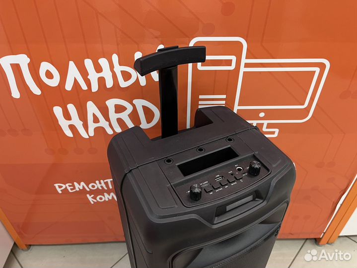Большая и мощная колонка с караоке, новая