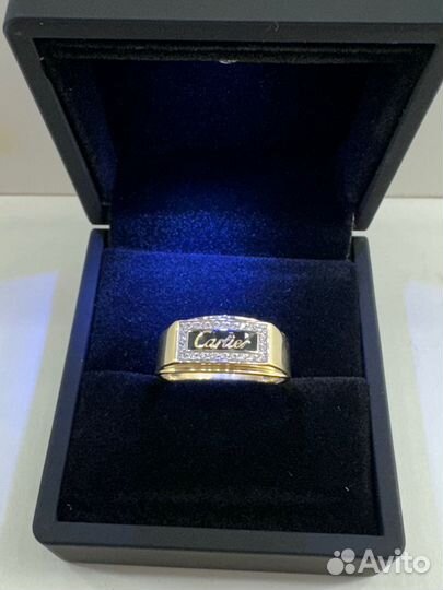 Золотое кольцо cartier
