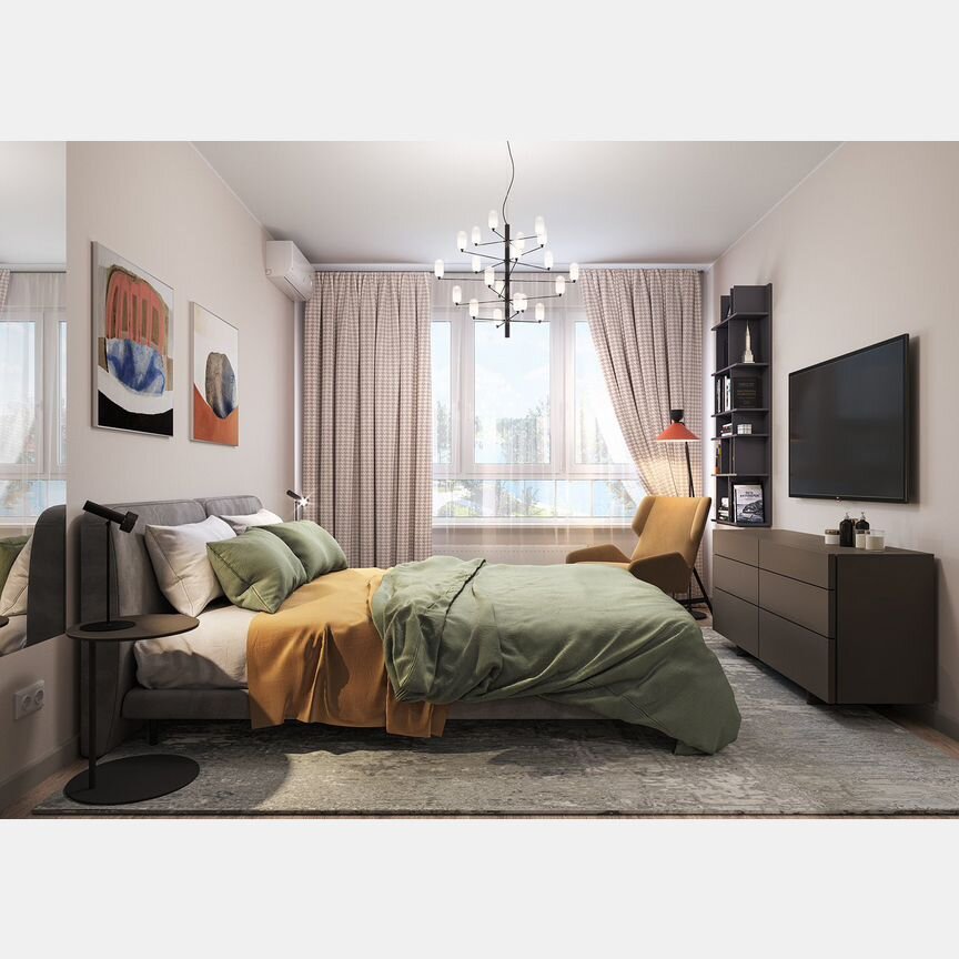 2-к. квартира, 57,4 м², 3/20 эт.