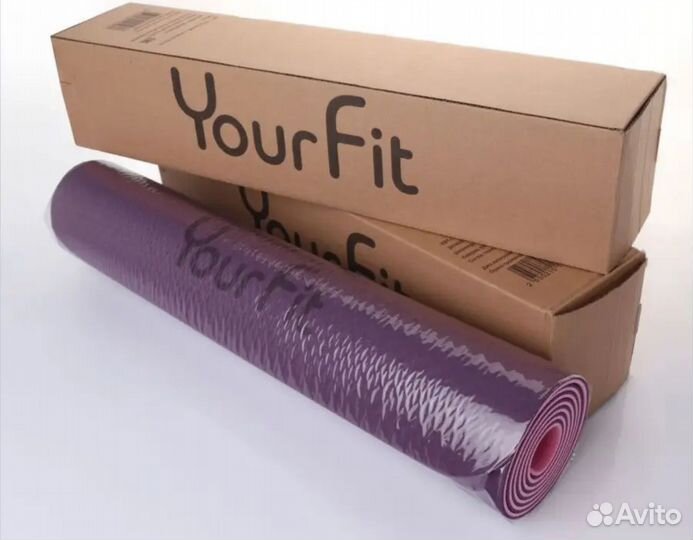 Коврик для йоги и фитнеса новый