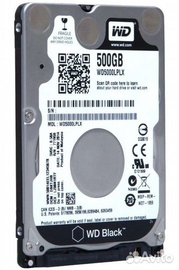 Жесткий диск Western Digital WD Black 500 гб WD500