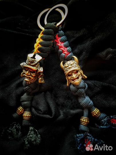 Брелки самурайские шлемы