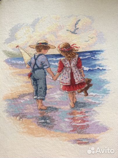 Вышивка-Мальчик и девочка