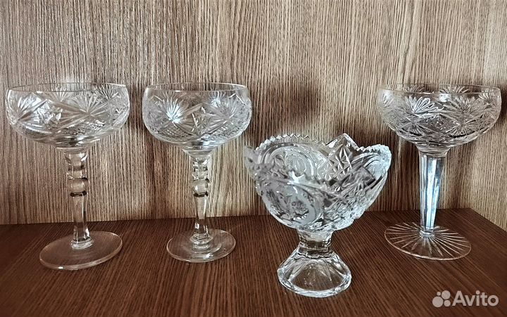 Хрустальная ваза ладья конфетница Г.-Хрустальный