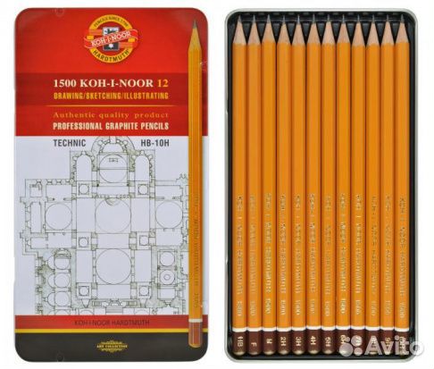 Набор карандашей чернографитных Koh-i-noor