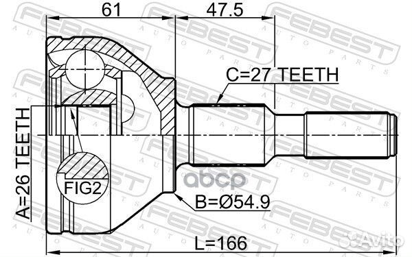 ШРУС 2110cngat Febest