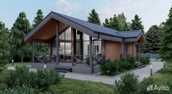 Каркасный дом под ключ 80м2