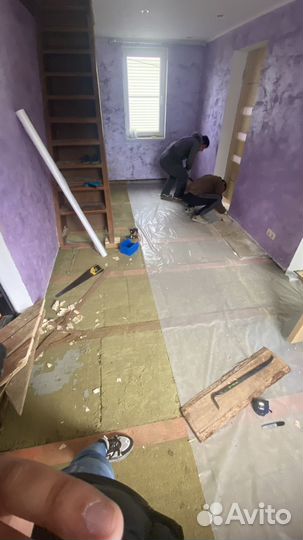 Замена пола лаг венцов