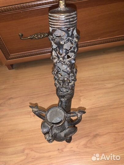 Африканский подсвечник из бронзы