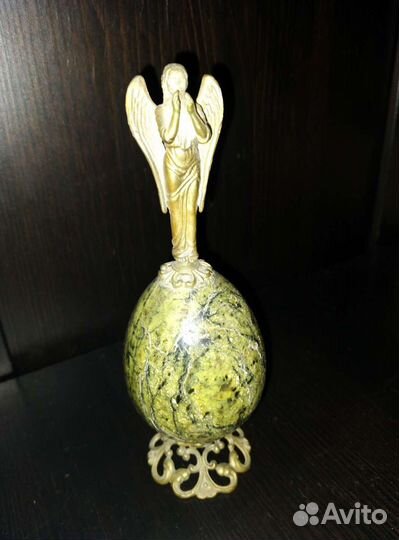Яйцо пасхальное малахит латунь (СССР)