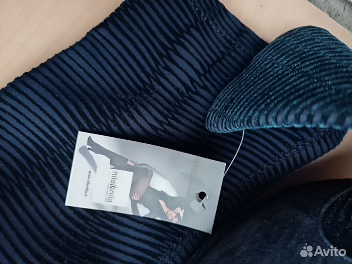 Бархатистые синие сапоги чулки Италия новые 36