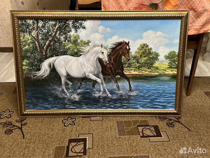 Картина маслом «Кони»