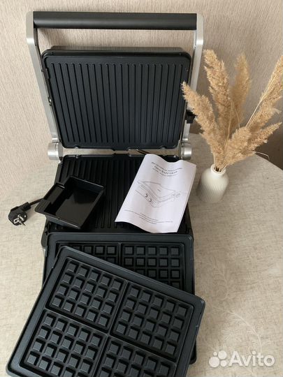 Электрогриль / Вафельница 2 в 1 / Новый