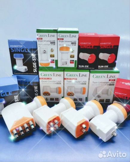 Спутниковый конвертор на 1,2,4 вых. Триколор, нтв+